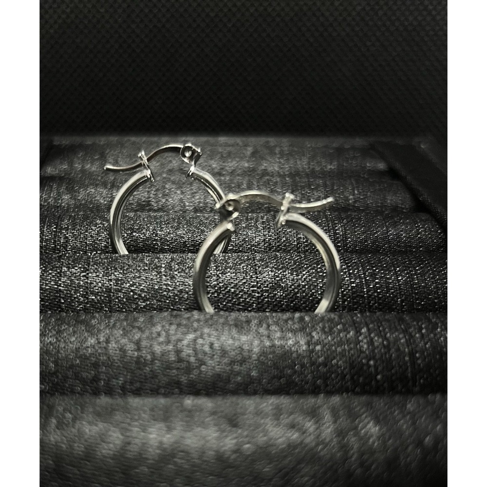 Arracadas‎ de Plata 925 con acabado pulido,925 Sterling Silver Hoop Earrings